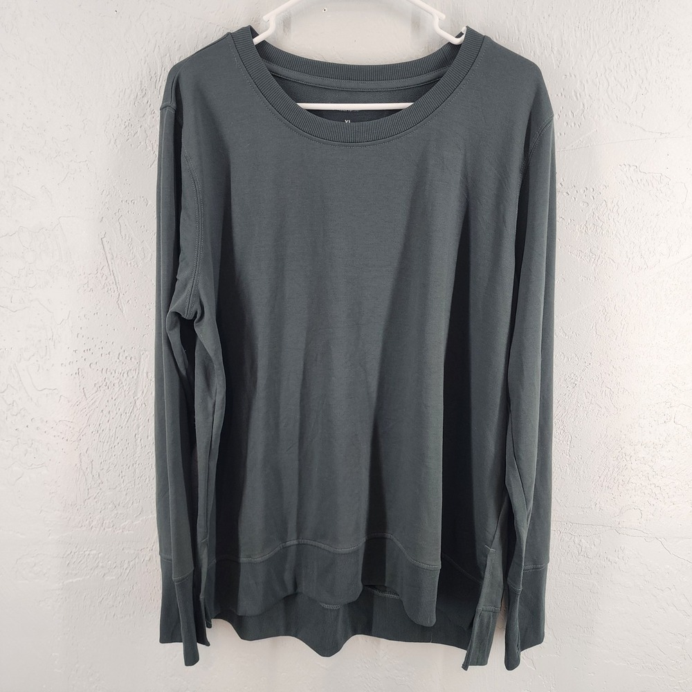 Sonoma Goods For Life Supersoft Tunic Dark Green Long Sleeve Crewneck XL Womens‎